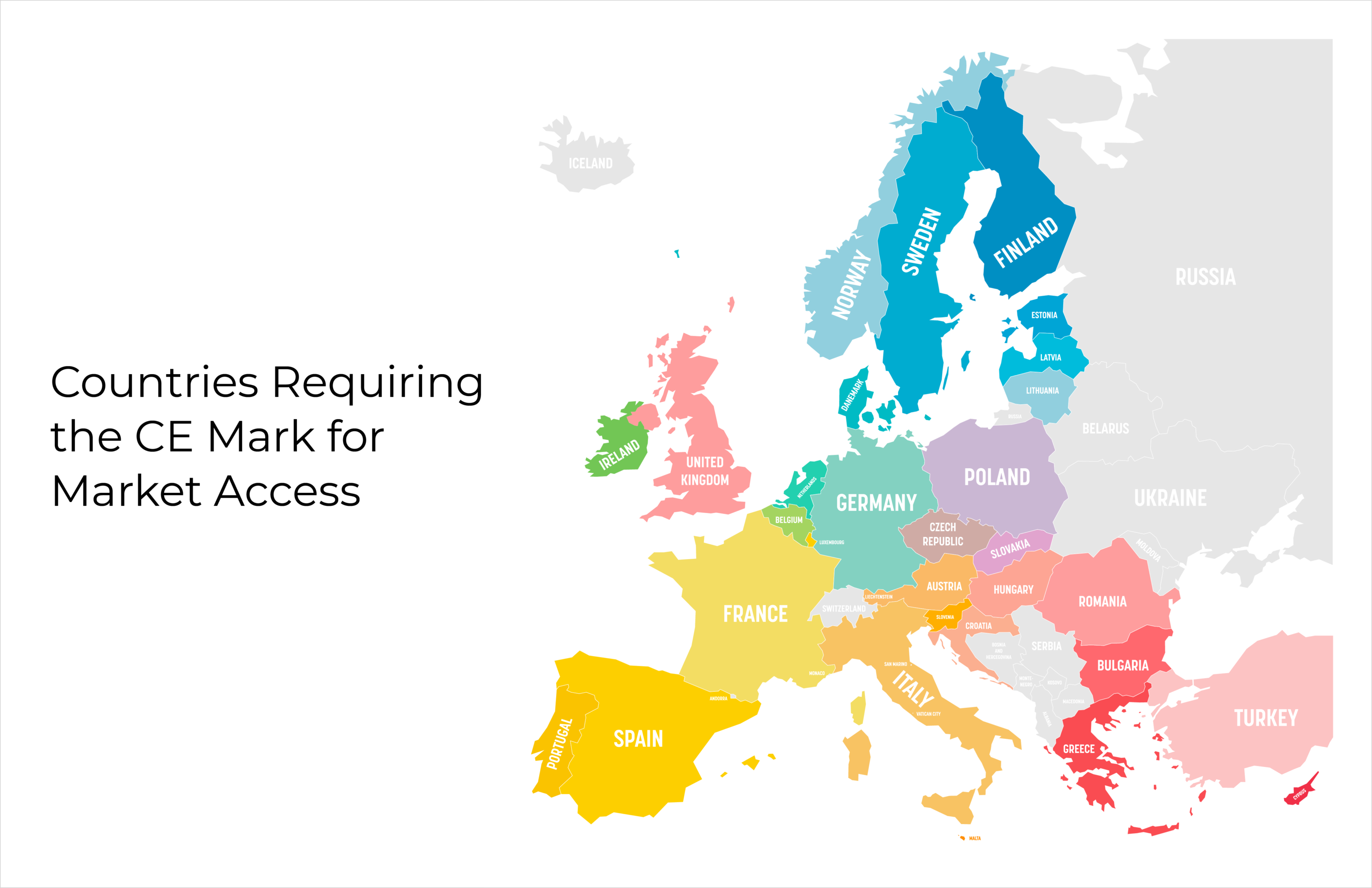 Countries that require CE marking